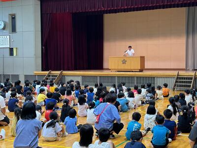 子どもたちの元気な声が校舎に響いています。（8月23日・金曜日　2学期始業式）の画像1