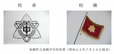 校章と校旗の画像