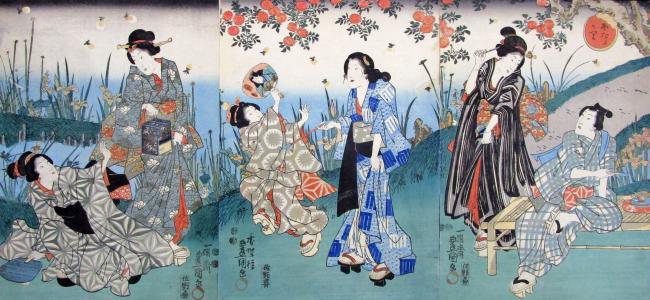 浮世絵ほたるがりの画像