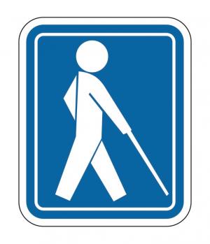 盲人のための国際シンボルマークの画像