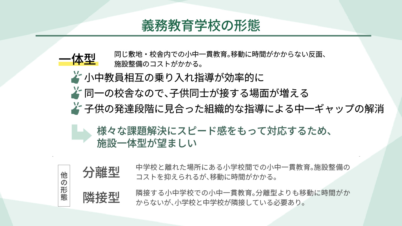 義務教育学校の形態イメージ